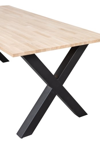 WOOOD Tablo spisebord, rektangulr - natur eg og sort stl (220x90)
