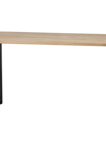 WOOOD Tablo spisebord, oval - natur eg og sort stl (220x90)