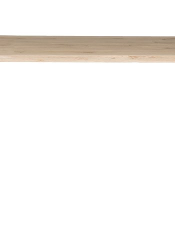 WOOOD Tablo trstamme spisebord, m. blget kant, rektangulr - natur eg og sort stl (180x90)