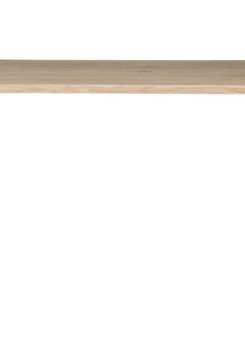 WOOOD Tablo trstamme spisebord, m. blget kant, rektangulr - natur eg og sort stl (180x90)