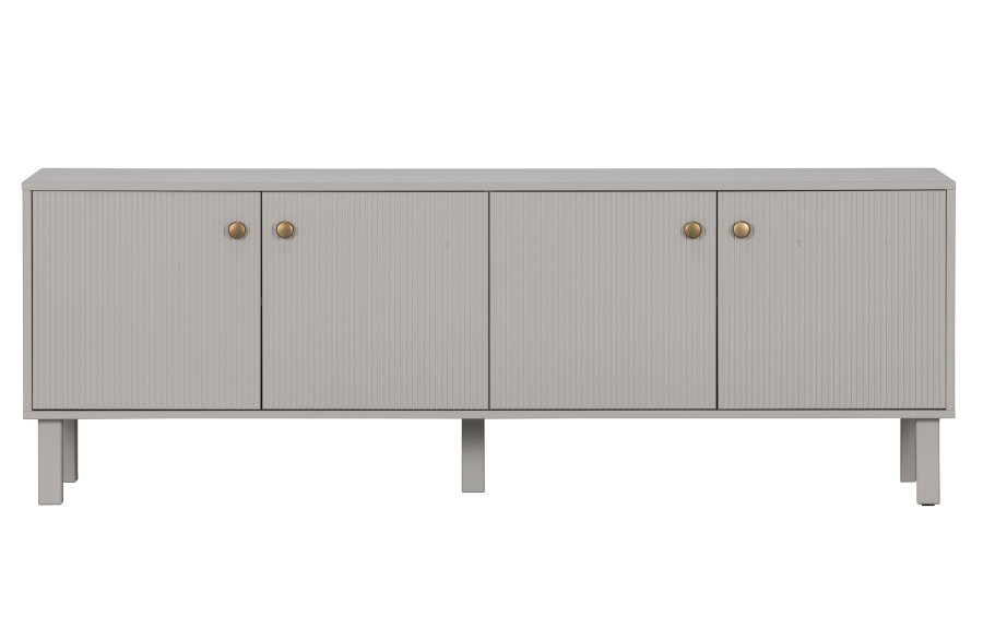 WOOOD Madu TV-bord, m. 4 lger og 2 hylder - skygr fyrretr og metal (160x46)