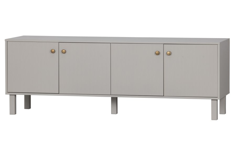 WOOOD Madu TV-bord, m. 4 lger og 2 hylder - skygr fyrretr og metal (160x46)