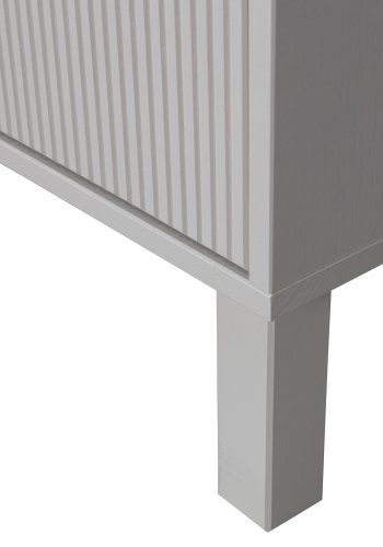 WOOOD Madu kommode, m. 4 skuffer - skygr fyrretr og metal