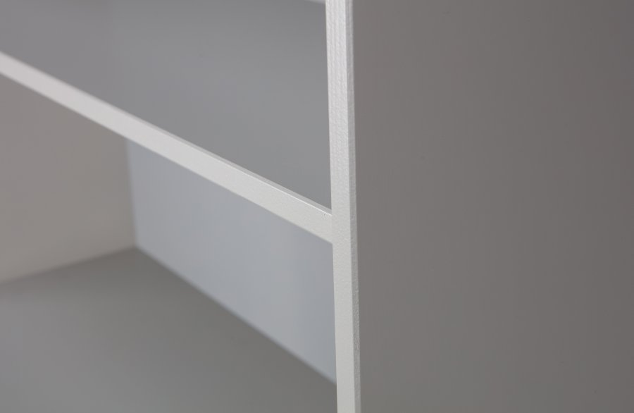 WOOOD Madu reol, m. 2 lger - skygr fyrretr og metal (H:200)