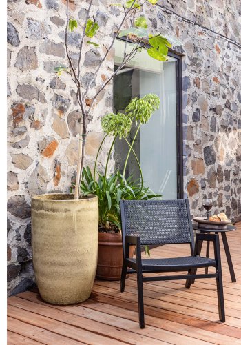 WOOOD Pem havestol, m. armln - sort aluminium 