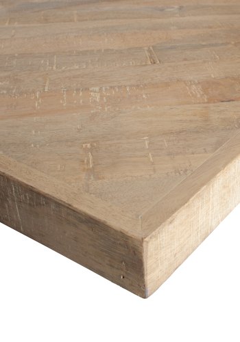 WOOOD Tablo sildebens spisebord, rektangulr - hvidvasket mangotr og stl (180x90)