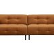 WOOOD EXCLUSIVE Lloyd 4 pers. sofa - kanel vasket fljl og sort metal