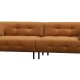 WOOOD EXCLUSIVE Lloyd 4 pers. sofa - kanel vasket fljl og sort metal