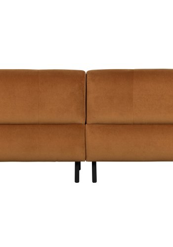 WOOOD EXCLUSIVE Lloyd 4 pers. sofa - kanel vasket fljl og sort metal