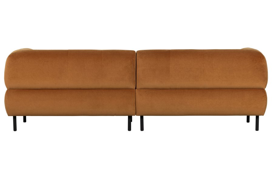 WOOOD EXCLUSIVE Lloyd 4 pers. sofa - kanel vasket fljl og sort metal
