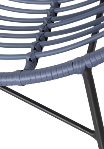 WOOOD Jane udendrs loungestol - blk sort polyethylen og sort stl