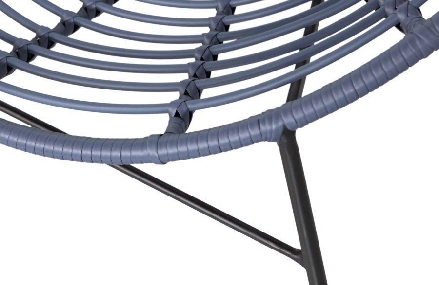 WOOOD Jane udendrs loungestol - blk sort polyethylen og sort stl