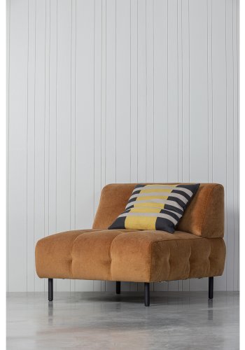 WOOOD EXCLUSIVE Lloyd lnestol - kanel vasket fljl og sort metal