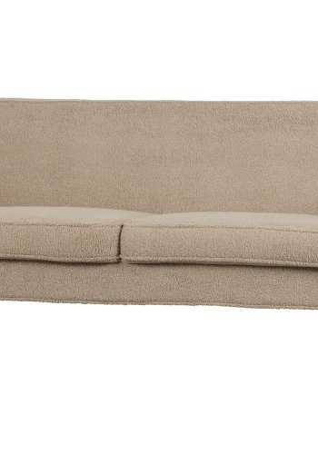 WOOOD Rocco sofa - sand polyester bamsestof og sort birketr