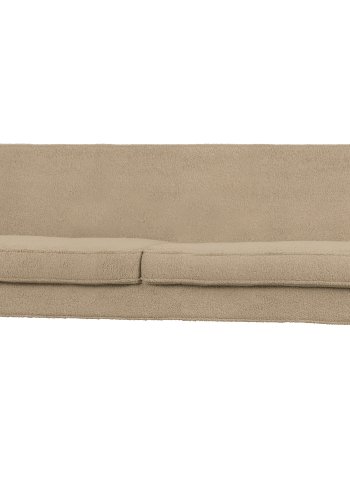 WOOOD Rocco XL sofa - sand polyester bamsestof og sort birketr