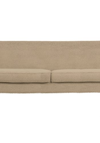 WOOOD Rocco XL sofa - sand polyester bamsestof og sort birketr