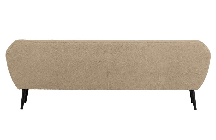 WOOOD Rocco XL sofa - sand polyester bamsestof og sort birketr