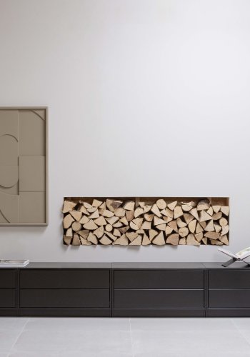 WOOOD EXCLUSIVE Finca TV-skab, m. 2 push to open skuffer - sort fyrretr