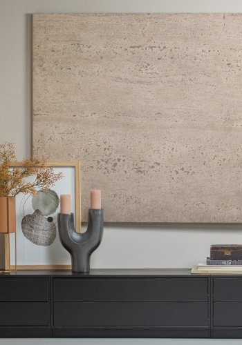 WOOOD EXCLUSIVE Finca TV-skab, m. 2 push to open skuffer - sort fyrretr