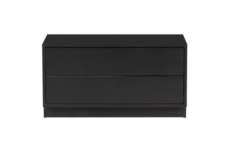 WOOOD EXCLUSIVE Finca TV-skab, m. 2 push to open skuffer - sort fyrretr