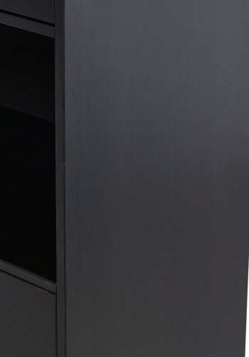 WOOOD EXCLUSIVE Finca skab, m. 2 lger, 3 hylder, 1 bent rum - dyb sort fyrretr (B:40)