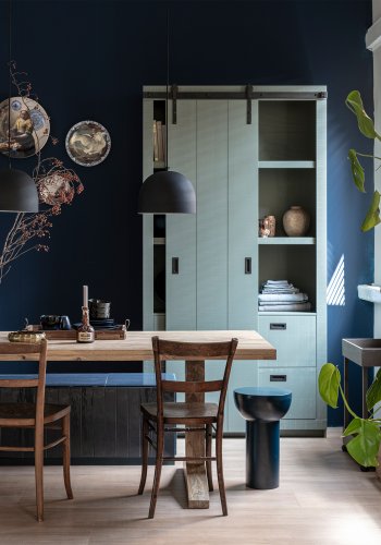 VTWONEN Slide Barn skab, m. 1 skydelge, 4 skuffer og 4 hylder - sbe fyrretr