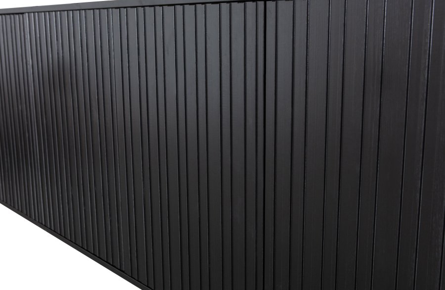 WOOOD EXCLUSIVE New Gravure sknk, m. 4 push to open lger - sort fyrretr og sort metal (B:200)