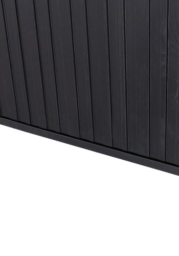 WOOOD EXCLUSIVE New Gravure sknk, m. 4 push to open lger - sort fyrretr og sort metal (B:200)