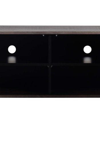 WOOOD EXCLUSIVE New Gravure TV-bord, m. 2 push to open lger - espresso askefinér/sort metal (B:100)