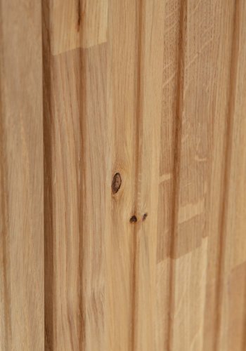 WOOOD EXCLUSIVE New Gravure TV-bord, m. 2 push to open lger - natur egefinér og sort metal (B:100)