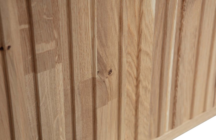 WOOOD EXCLUSIVE New Gravure TV-bord, m. 3 push to open lger - natur egefinér og sort metal (B:150)