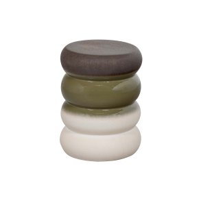 VTWONEN Bulb sidebord, rund - grn meleret keramik (34)