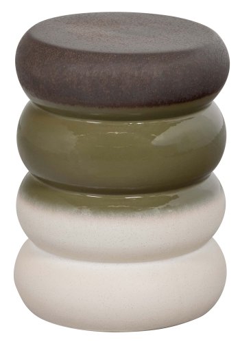 VTWONEN Bulb sidebord, rund - grn meleret keramik (34)