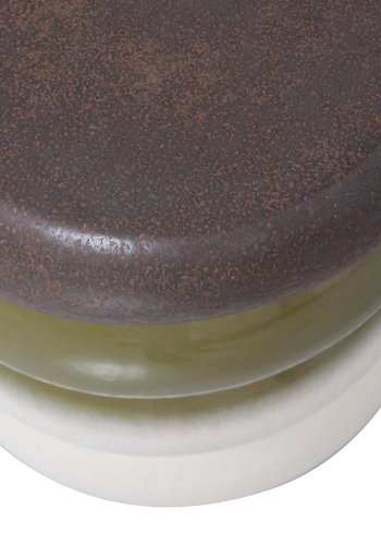 VTWONEN Bulb sidebord, rund - grn meleret keramik (34)