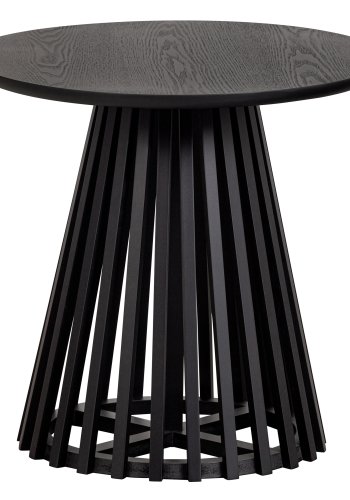 VTWONEN Slats High sidebord, rund - sort MDF og fyrretr (50)