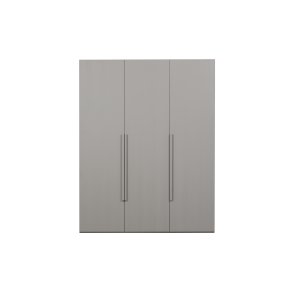 WOOOD Rens garderobeskab, m. 3 lger, 4 hylder, 1 bjlestang, 3 skuffer - stengr/brun valnddefinér