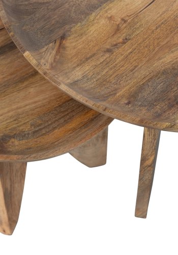 VTWONEN High Heels sidebord, rund - natur mangotr (st med 2)