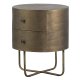 BEPUREHOME Collection kommode, m. 2 skuffer, rund - antik messing metal (39)