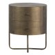 BEPUREHOME Collection kommode, m. 2 skuffer, rund - antik messing metal (39)