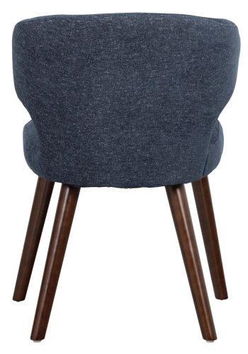 VTWONEN Cape spisebordsstol - bl melange polyester og mrkebrun tr