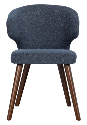 VTWONEN Cape spisebordsstol - bl melange polyester og mrkebrun tr