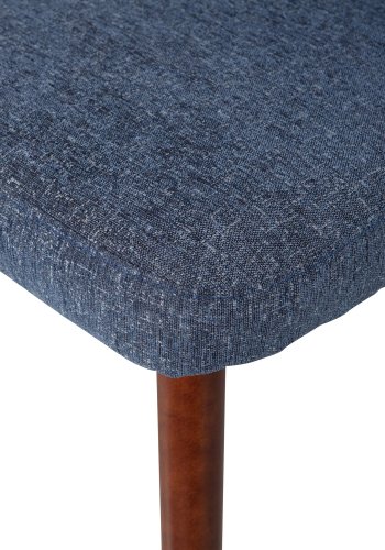 VTWONEN Cape spisebordsstol - bl melange polyester og mrkebrun tr