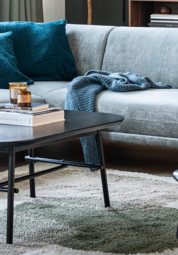 VTWONEN Elegance sofabord, rektangulr - sort mangotr og metal (100x60)