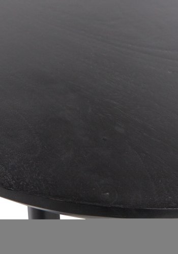 VTWONEN Elegance sofabord, rektangulr - sort mangotr og metal (100x60)