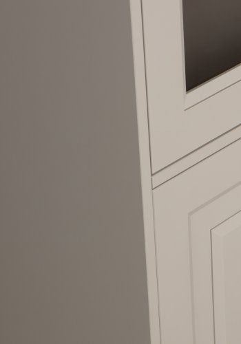 VTWONEN Chow vitrineskab, m. 4 lger og 3 hylder - glas og gr dakargrau fyrretr