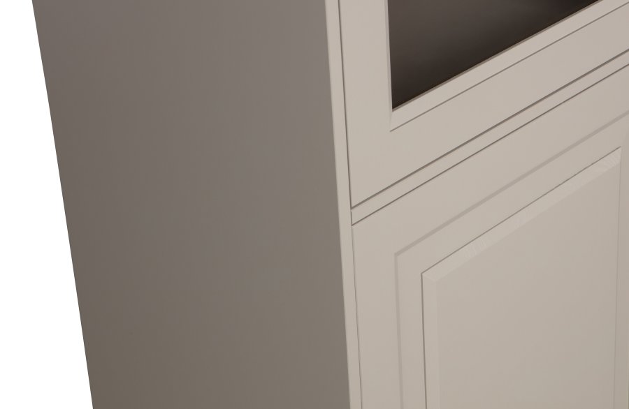 VTWONEN Chow vitrineskab, m. 4 lger og 3 hylder - glas og gr dakargrau fyrretr