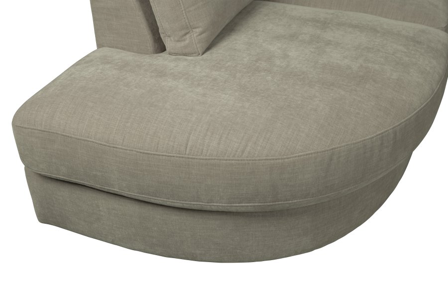 VTWONEN Family 1 pers. sofamodul, rundt hjrne, venstre - varm gr polyester