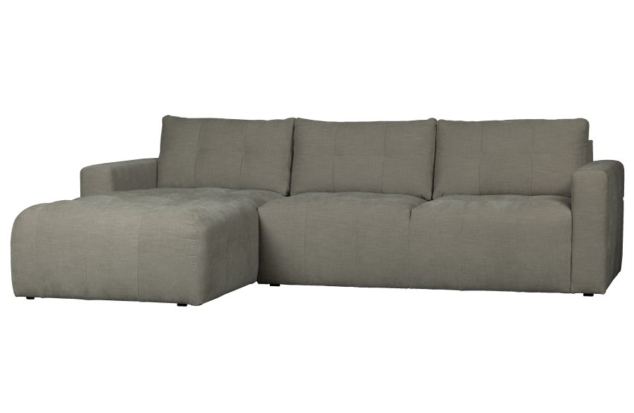 VTWONEN Bar sofa, m. chaiselong, venstre - varm gr polyester