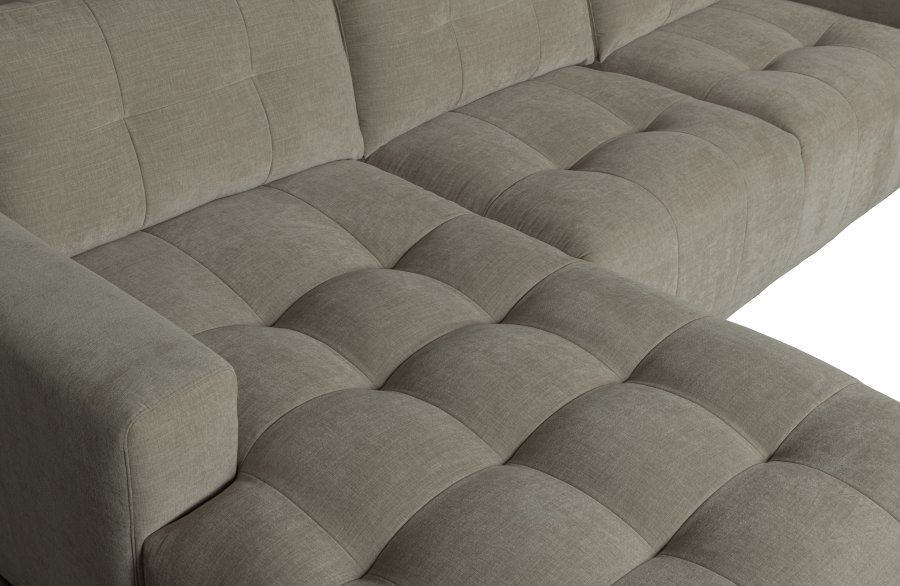 VTWONEN Bar sofa, m. chaiselong, venstre - varm gr polyester