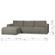 VTWONEN Bar sofa, m. chaiselong, venstre - varm gr polyester